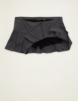 AE Super Low-Rise Pleated Micro Skirt