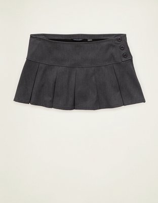 AE Super Low-Rise Pleated Micro Skirt