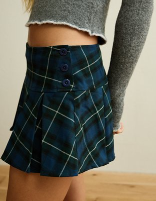 AE Super Low-Rise Pleated Micro Skirt