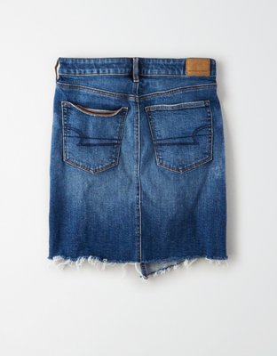 Женские юбки American Eagle AE Super High-Waisted Denim Midi Skirt — фото 4