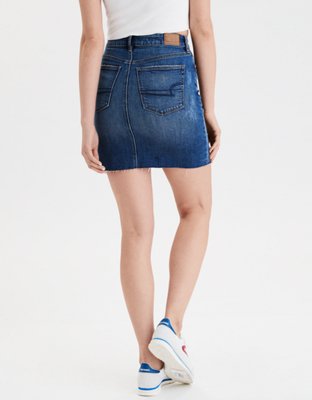 Женские юбки American Eagle AE Super High-Waisted Denim Midi Skirt — фото 2