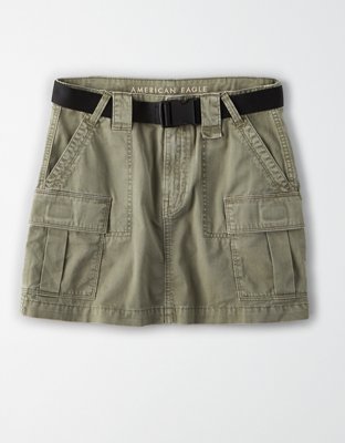 Женские юбки American Eagle AE Super High-Waisted Cargo A-Line Skirt — фото 2