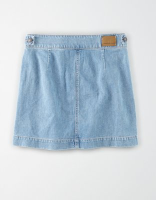 Женские юбки American Eagle AE Super High-Waisted Denim A-Line Skirt — фото 4