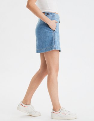 AE Super High-Waisted Denim A-Line Skirt