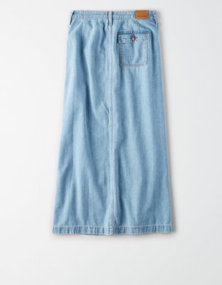 Женские юбки American Eagle AE Super High-Waisted Denim Maxi Skirt — фото 4