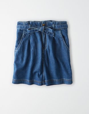 AE Super High-Waisted Denim A-Line Skirt