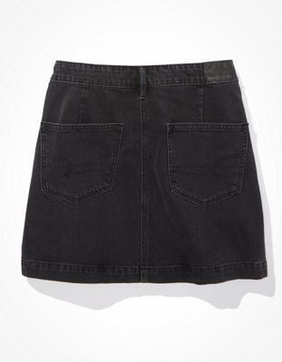 AE Super High-Waisted Denim A-Line Skirt