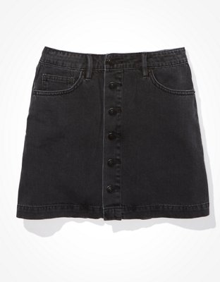 Black jean skirt american fashion eagle