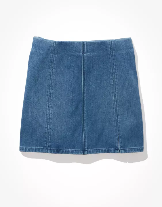 AE Dream Super High-Waisted Denim A-Line Skirt