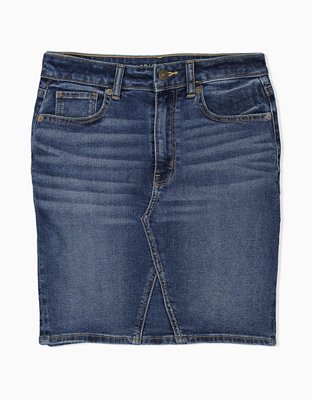 AE Denim A-Line Mini Skirt