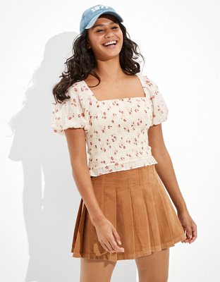 Женские юбки American Eagle AE High-Waisted Pleated Skirt — фото 2