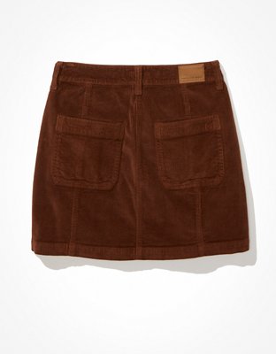 AE Corduroy Button-Up Skirt