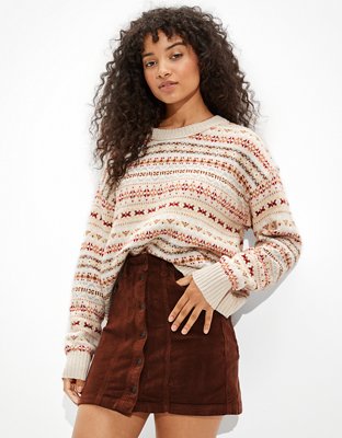 AE Corduroy Button-Up Skirt
