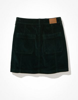 AE Corduroy Button-Up Skirt