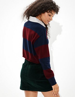 AE Corduroy Button-Up Skirt