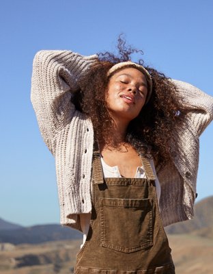 oversized cropped cardigan