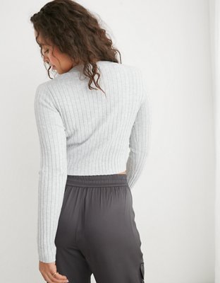 Женские кардиганы Aerie Wide Rib Cropped Cardigan — фото 4