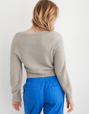 Aerie Cárdigan corto abrigado