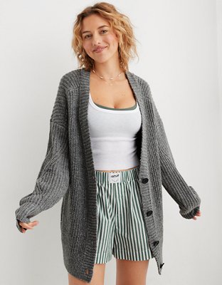 Aerie Wide Rib Oversized Cardigan
