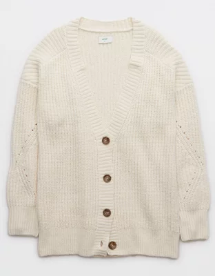 Aerie Wide Rib Oversized Cardigan