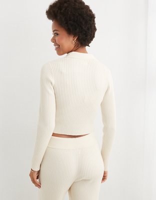 Aerie Gotta Jet! Polo Sweater