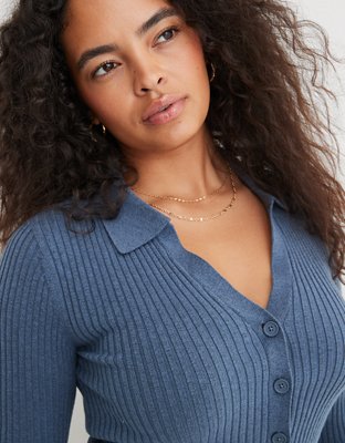 Женские свитеры Aerie Gotta Jet! Polo Sweater — фото 4