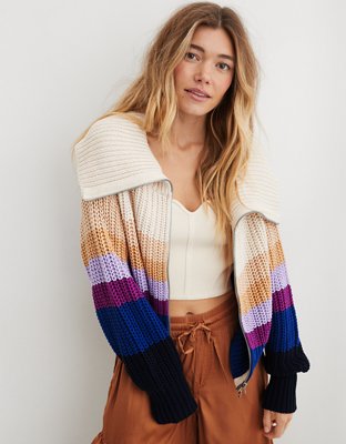 Aerie Full Zip Sherpa Cardigan