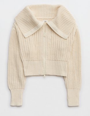 Aerie Double Zip Cardigan