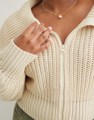 Aerie Double Zip Cardigan