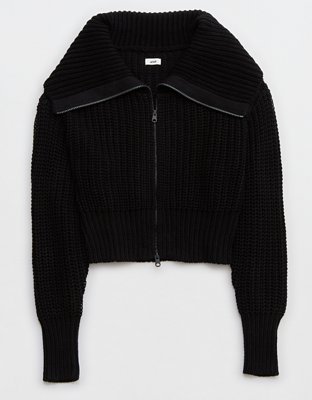 Aerie Double Zip Cardigan