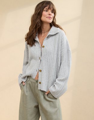 Aerie Unreal Ribbed Cardigan