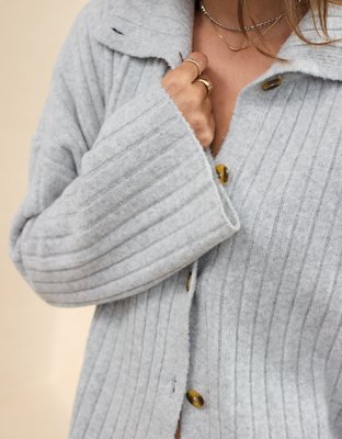 Aerie Unreal Ribbed Cardigan