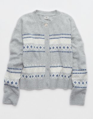 Aerie unREAL Fairisle Cardigan