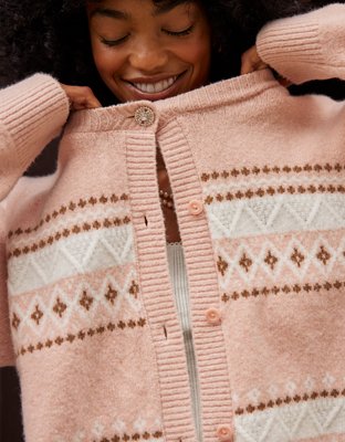 Aerie Unreal Fairisle Cardigan