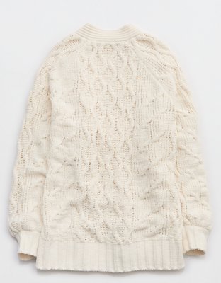 Aerie Oversized Cable Cardigan