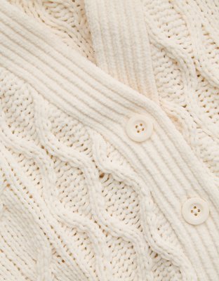 Aerie Oversized Cable Cardigan