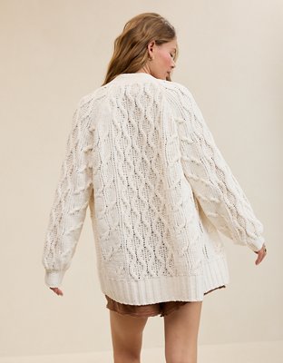 Aerie Oversized Cable Cardigan
