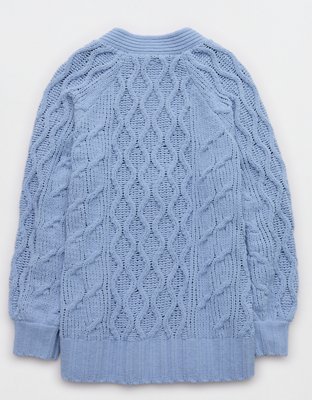 Aerie Oversized Cable Cardigan