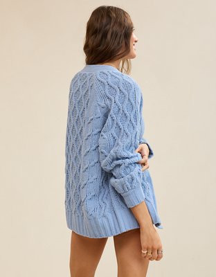 Aerie Oversized Cable Cardigan