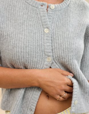 Aerie Unreal Short Sleeve Cardigan