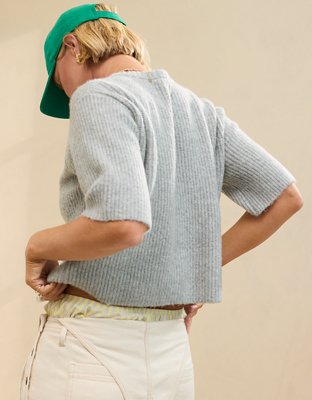 Aerie Unreal Short Sleeve Cardigan