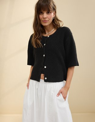 Aerie unREAL Short Sleeve Cardigan