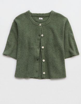 Aerie unREAL Short Sleeve Cardigan