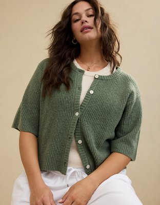 Aerie unREAL Short Sleeve Cardigan