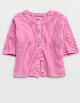 Aerie unREAL Short Sleeve Cardigan