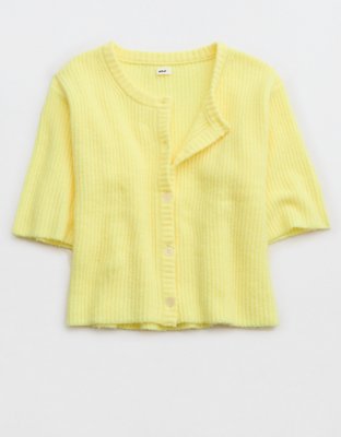 Aerie unREAL Short Sleeve Cardigan