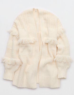 Aerie Fringe Cardigan