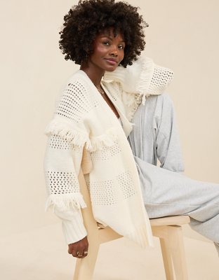 Aerie Fringe Cardigan