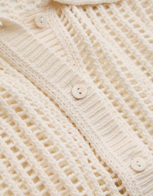 Aerie Short Sleeve Polo Sweater