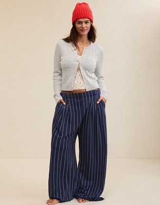 Aerie Cotton Cable Cardigan